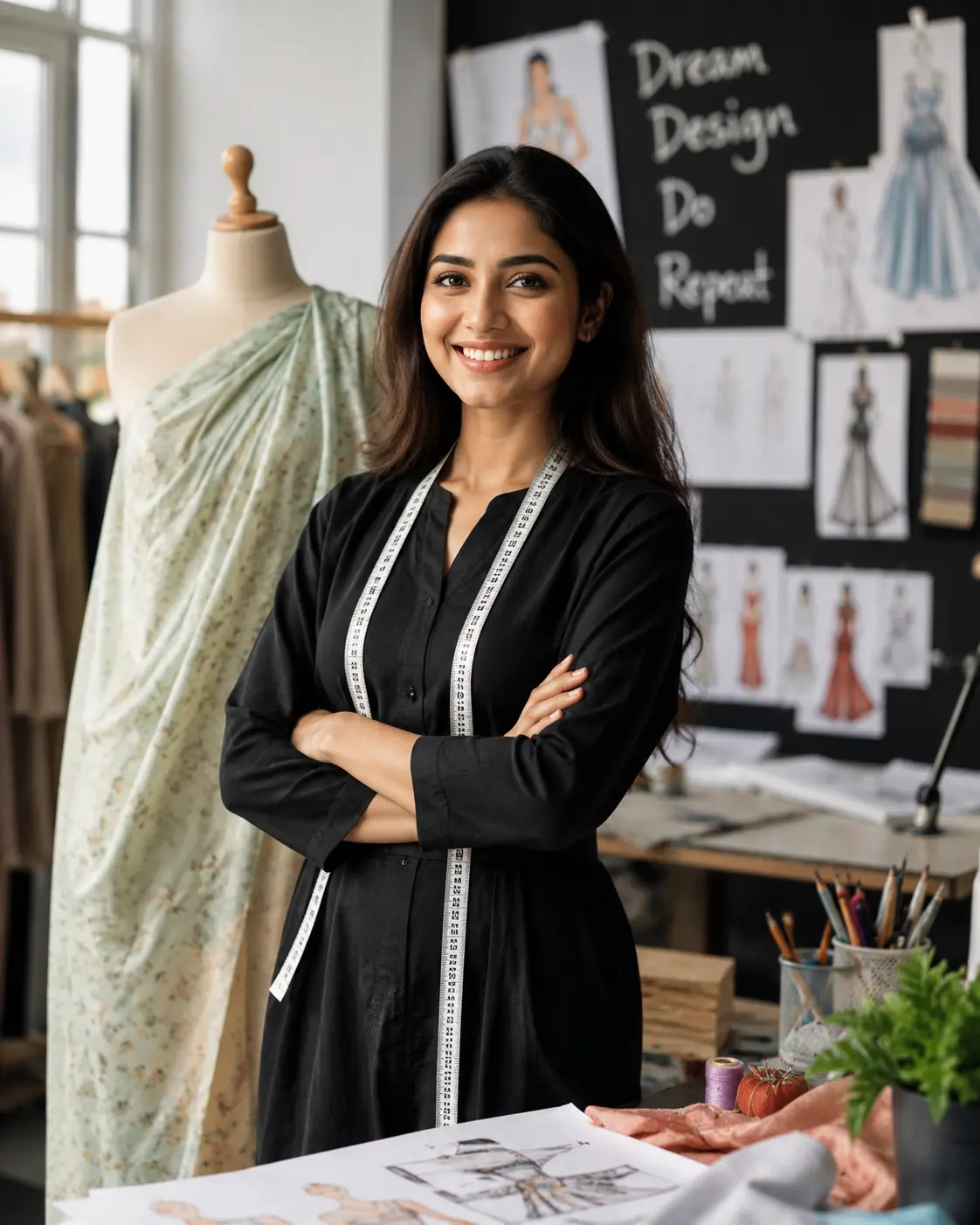 Student fashion creation at Kreative Sketch